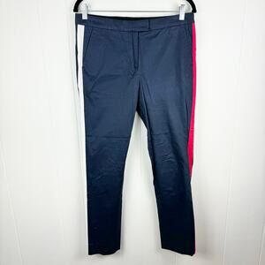 G Fore G4 Womens Perfect Fit Tux Pants Size 4 Blue White Red Stripe